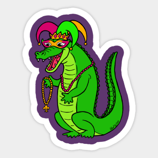 Mardi Gator Sticker